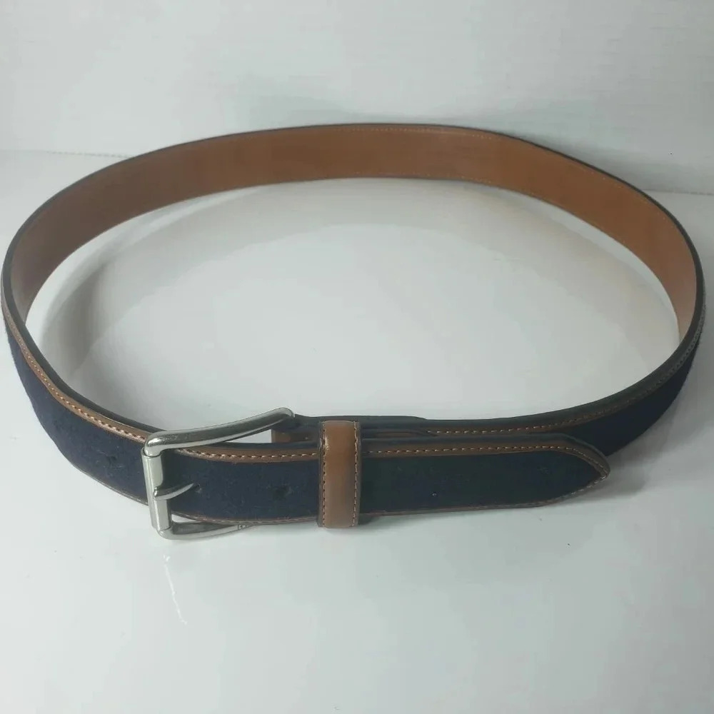 Tommy Hilfiger Blue/Brown Mens Belt,Size 32/80.